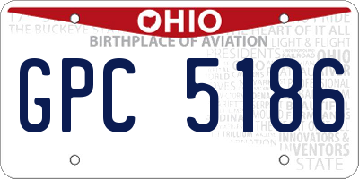OH license plate GPC5186