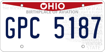 OH license plate GPC5187