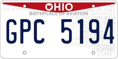 OH license plate GPC5194