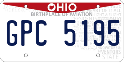 OH license plate GPC5195