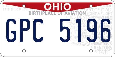 OH license plate GPC5196