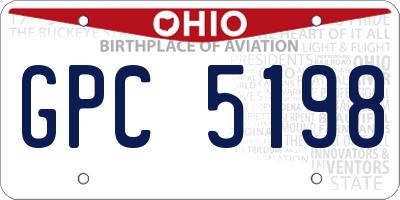 OH license plate GPC5198