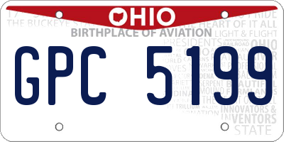 OH license plate GPC5199
