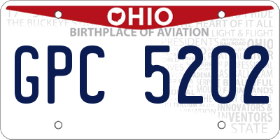 OH license plate GPC5202