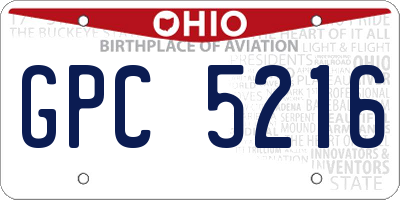 OH license plate GPC5216