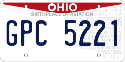 OH license plate GPC5221