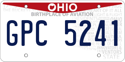 OH license plate GPC5241