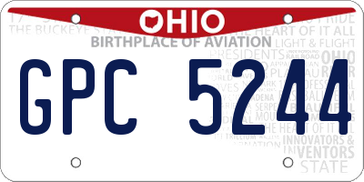 OH license plate GPC5244