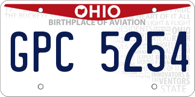 OH license plate GPC5254