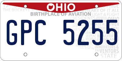 OH license plate GPC5255