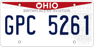 OH license plate GPC5261