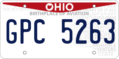 OH license plate GPC5263