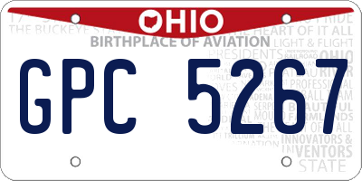 OH license plate GPC5267
