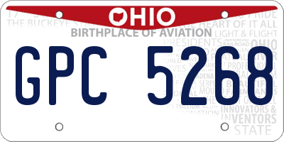OH license plate GPC5268