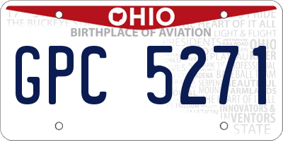 OH license plate GPC5271