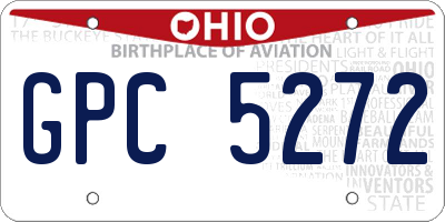 OH license plate GPC5272