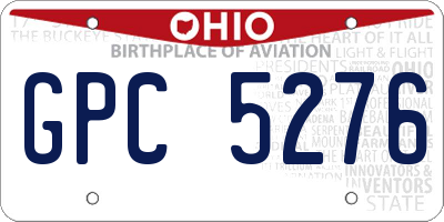 OH license plate GPC5276