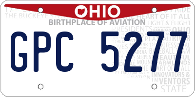 OH license plate GPC5277