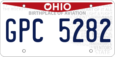 OH license plate GPC5282