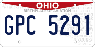 OH license plate GPC5291
