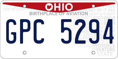 OH license plate GPC5294