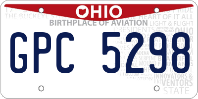 OH license plate GPC5298