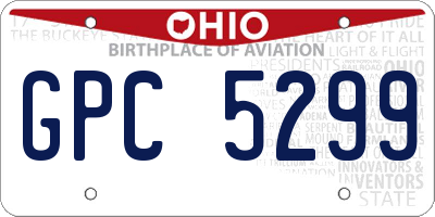 OH license plate GPC5299