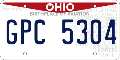 OH license plate GPC5304