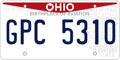 OH license plate GPC5310