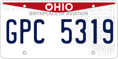 OH license plate GPC5319