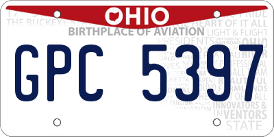 OH license plate GPC5397