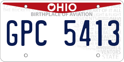 OH license plate GPC5413