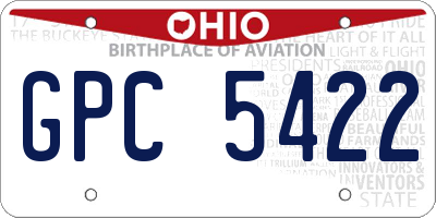 OH license plate GPC5422