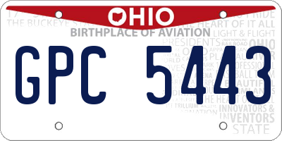 OH license plate GPC5443