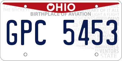 OH license plate GPC5453