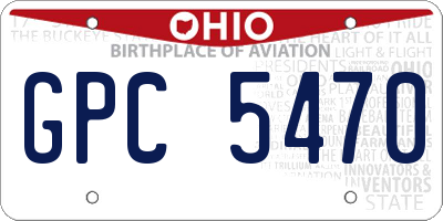 OH license plate GPC5470