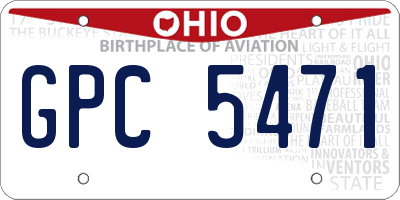 OH license plate GPC5471