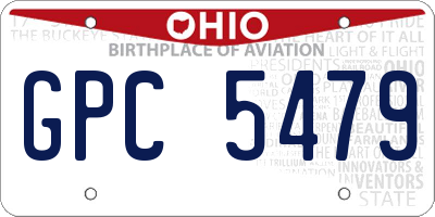 OH license plate GPC5479