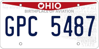OH license plate GPC5487