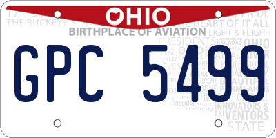 OH license plate GPC5499