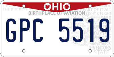 OH license plate GPC5519