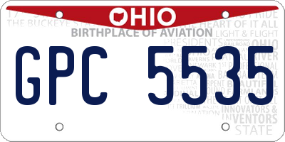 OH license plate GPC5535