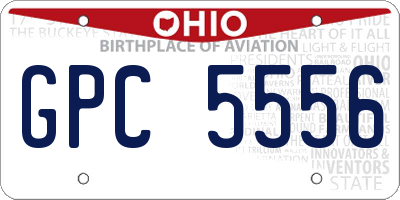 OH license plate GPC5556