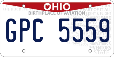 OH license plate GPC5559