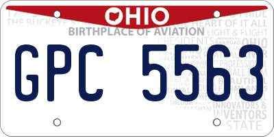 OH license plate GPC5563