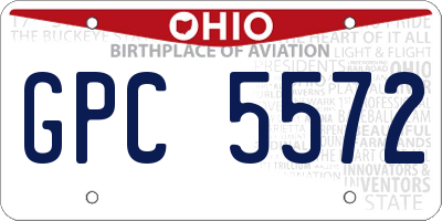 OH license plate GPC5572