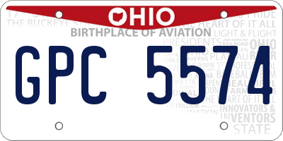 OH license plate GPC5574