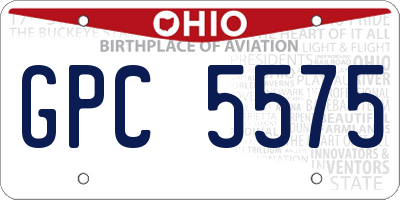 OH license plate GPC5575