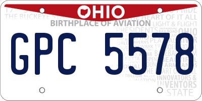 OH license plate GPC5578