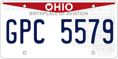 OH license plate GPC5579